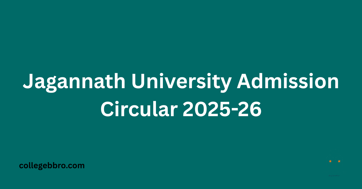 Jagannath University Admission Circular 2025-26