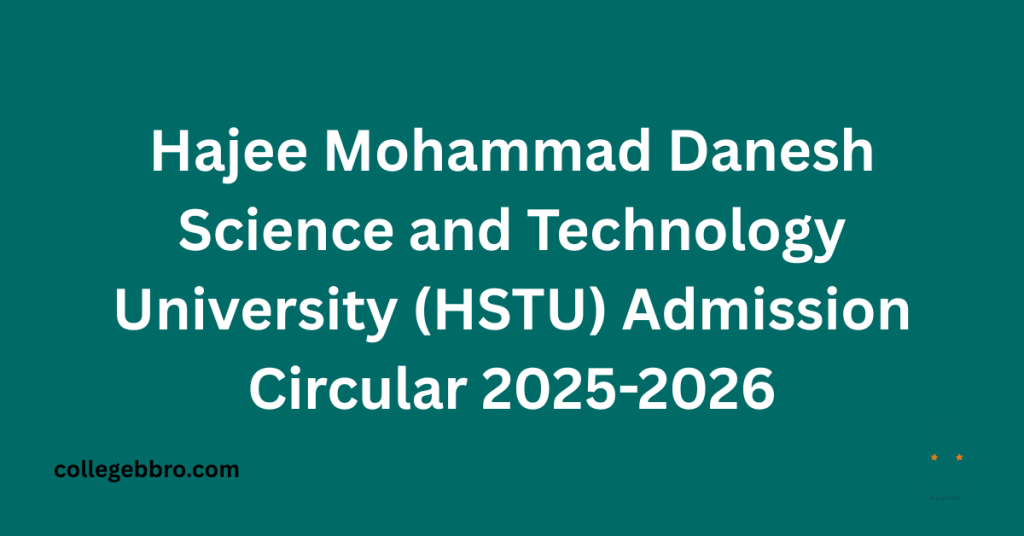 HSTU Admission Circular 2025-2026