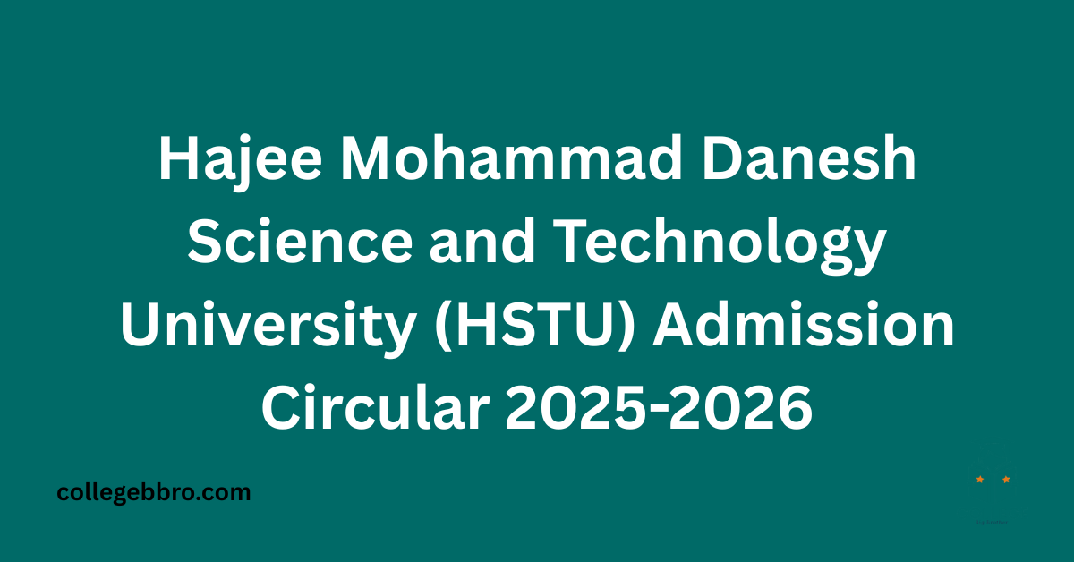 HSTU Admission Circular 2025-2026